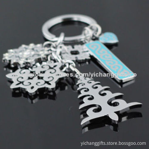 Fashion Snow Christmas Tree Keychain, Santa Claus Gifts, Customized Designs are Accepted